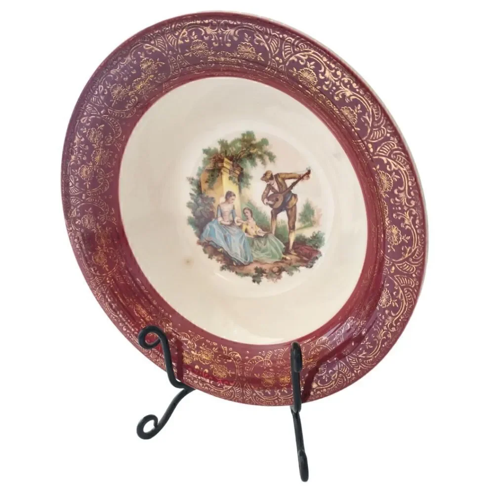 Sebring Pottery SERENADE Serving Bowl‎ Courting Couple Dish Romantic Victorian